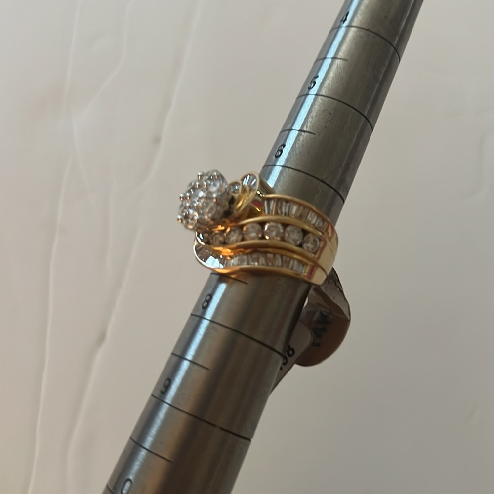 Diamond Cluster Ring 4CTTW 14K Gold Sz 7-7.5 Original Price $12,500 NEW - Picture 4 of 13